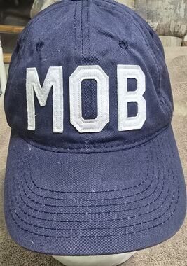 Aviate MOB Adjustable Strap Back Blue Hat Cap Airport Mobile Alabama